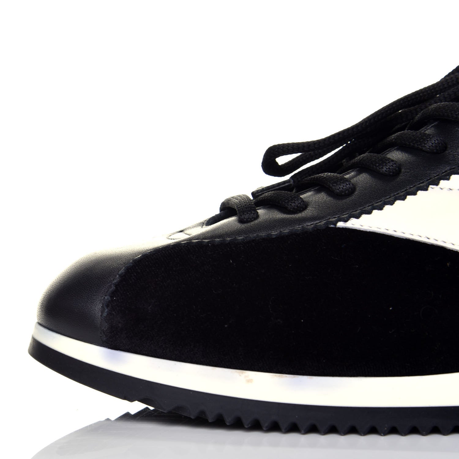 Christian Dior Velvet Mix Diorun Sneakers 40 Black Off White 10 of 11