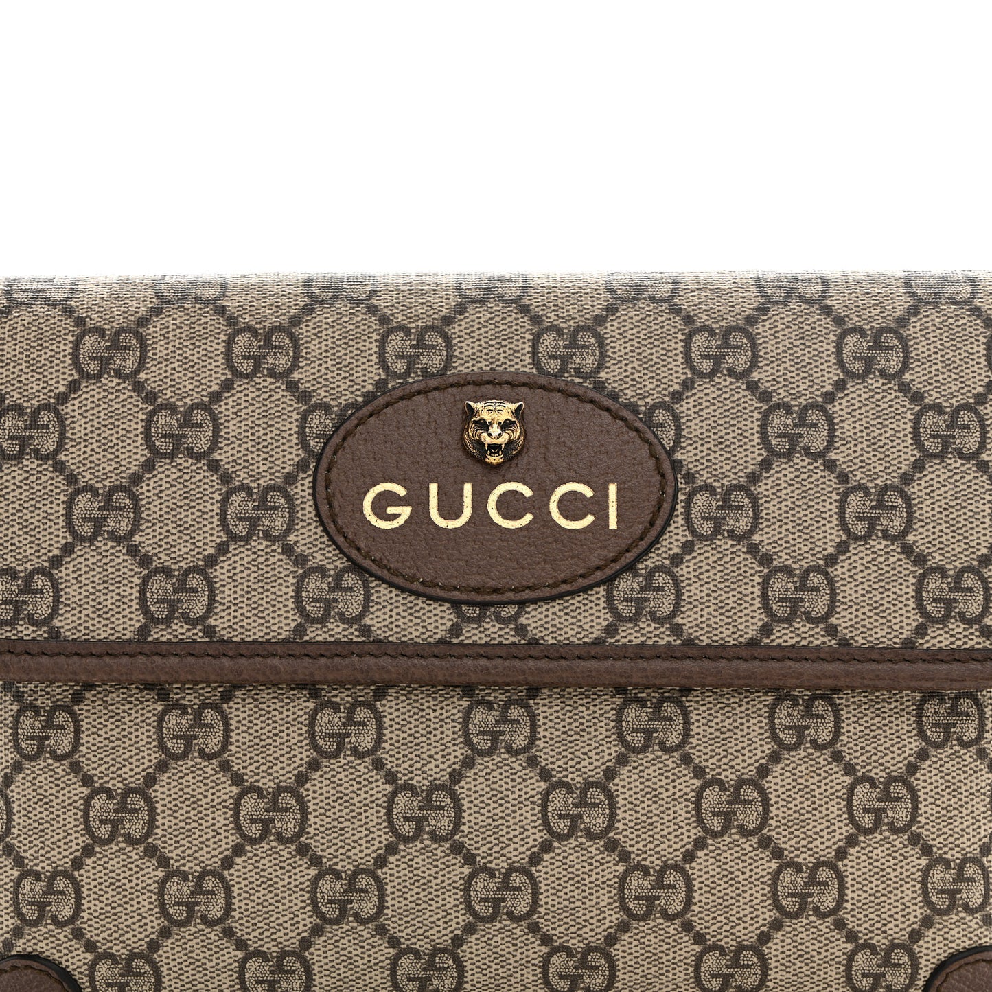 GG Supreme Monogram Neo Vintage Web Belt Bag Brown