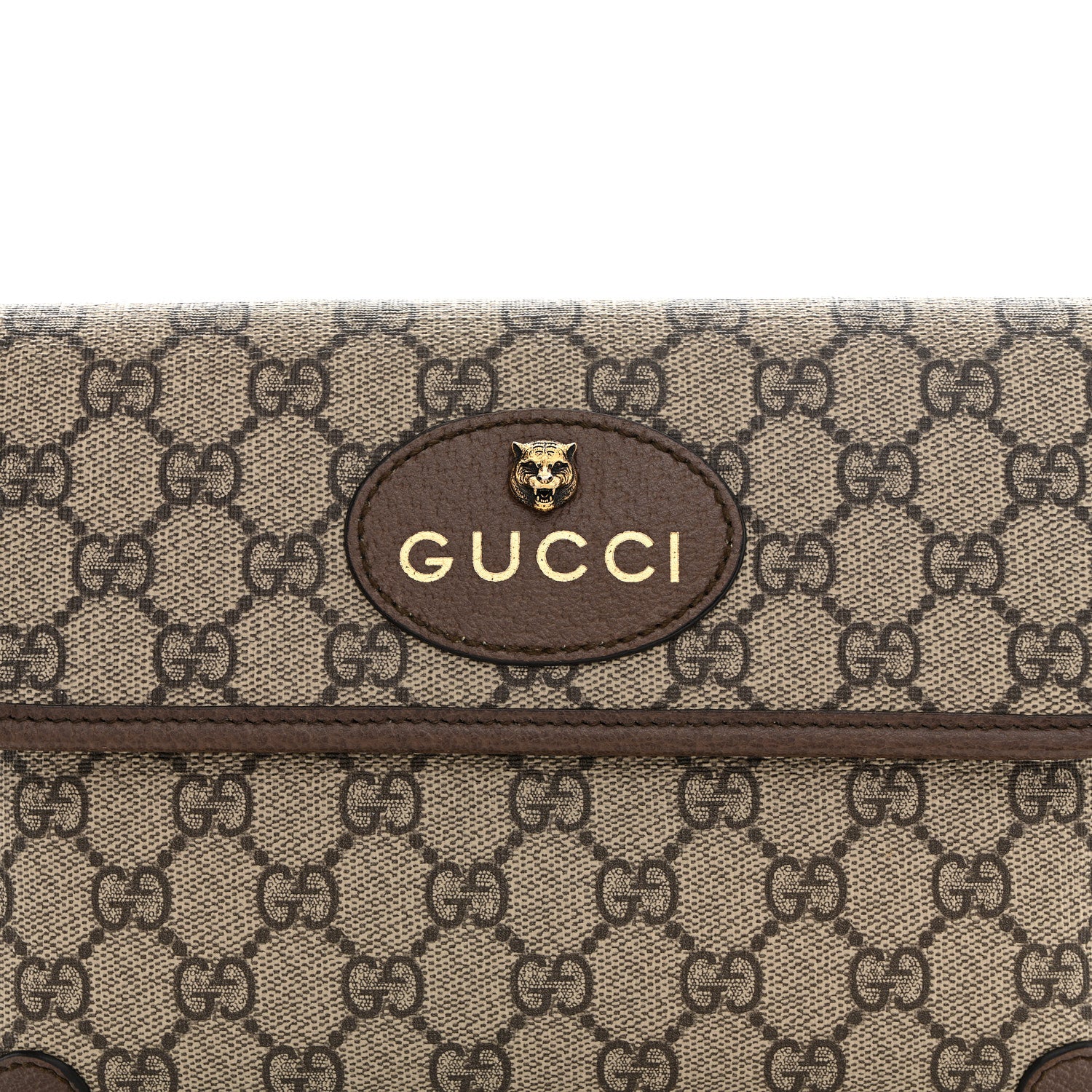 Gucci GG Supreme Monogram Neo Vintage Web Belt Bag Brown 9 of 14
