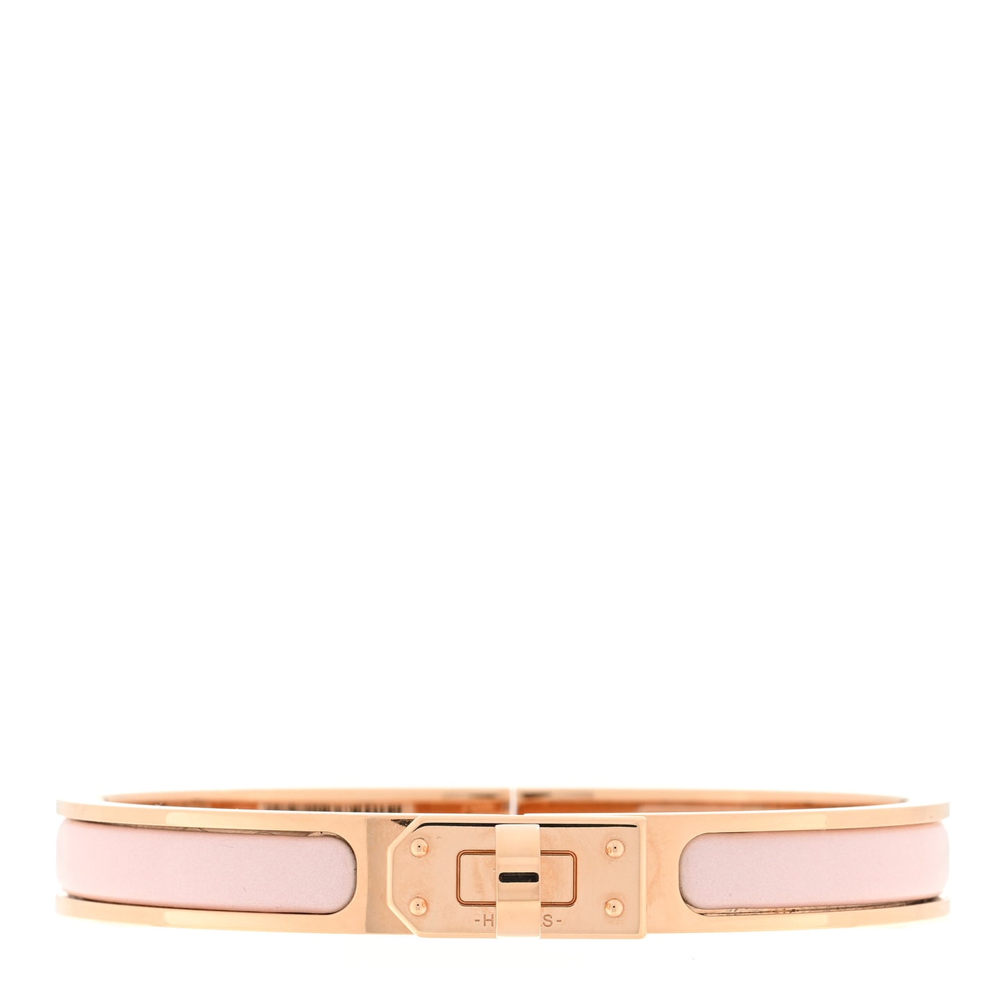 Enamel Mini Clic Kelly Bracelet PM Rose Candeur
