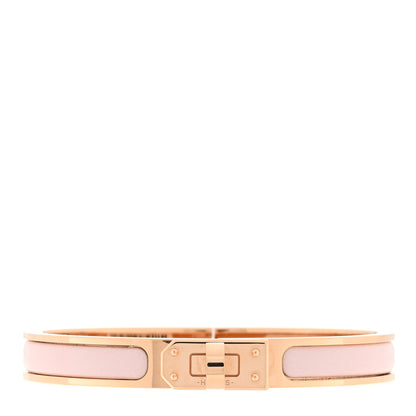 Hermes Enamel Mini Clic Kelly Bracelet PM Rose Candeur 1 of 3