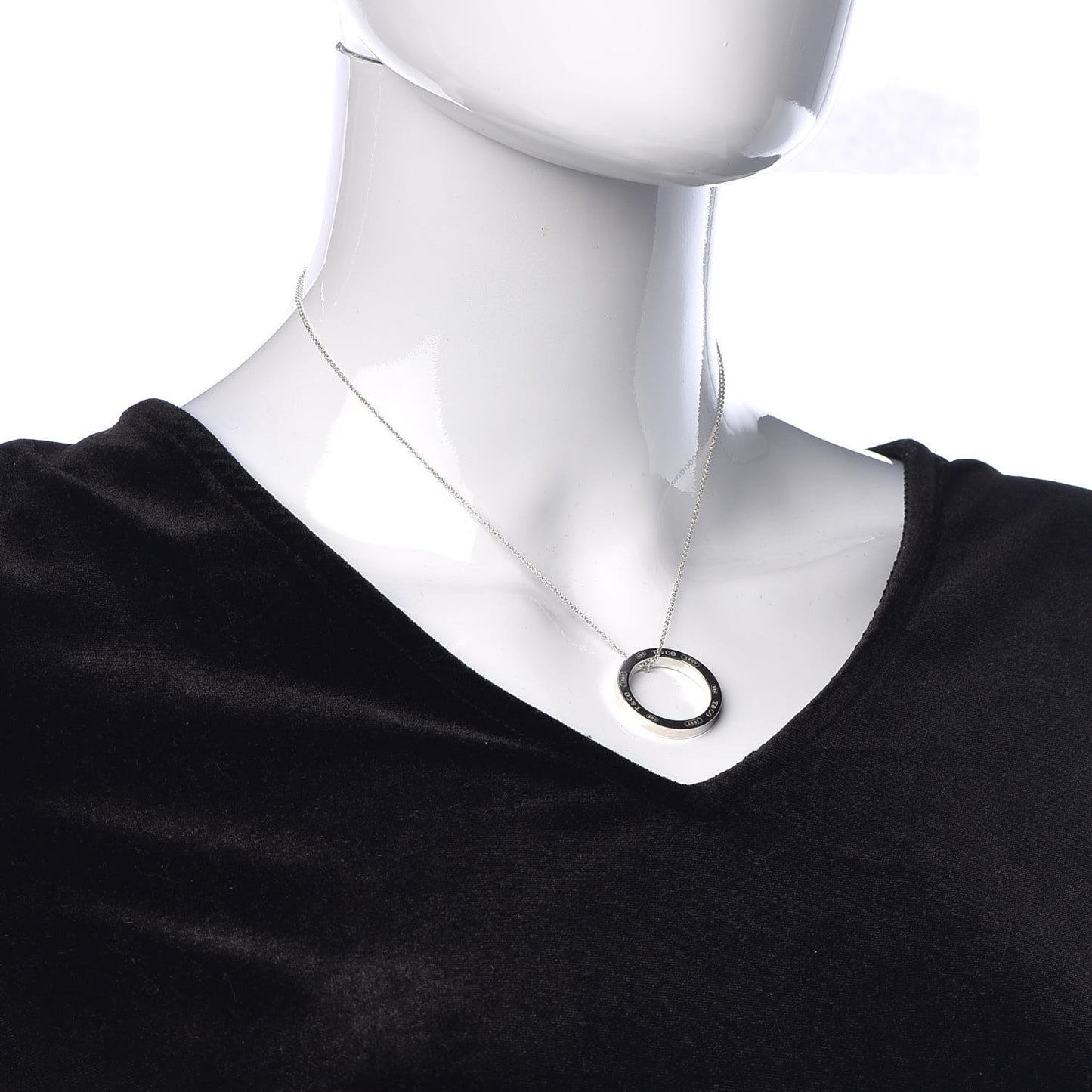 Sterling Silver 1837 Circle Pendant Necklace