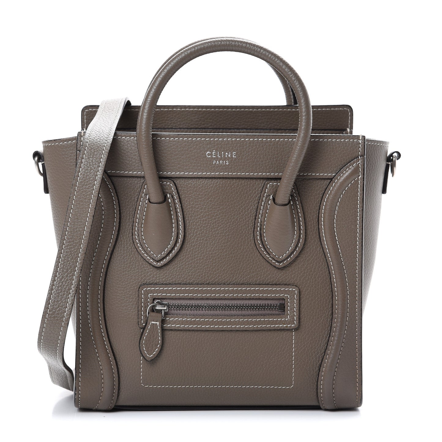 Drummed Calfskin Nano Luggage Souris