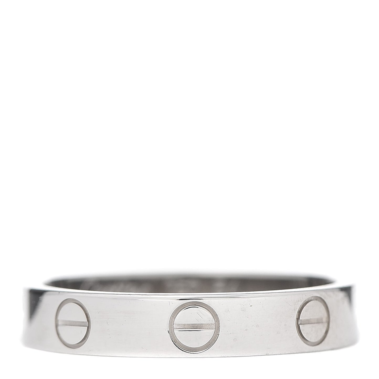 18K White Gold 3.5mm LOVE Wedding Band Ring 54 6.75