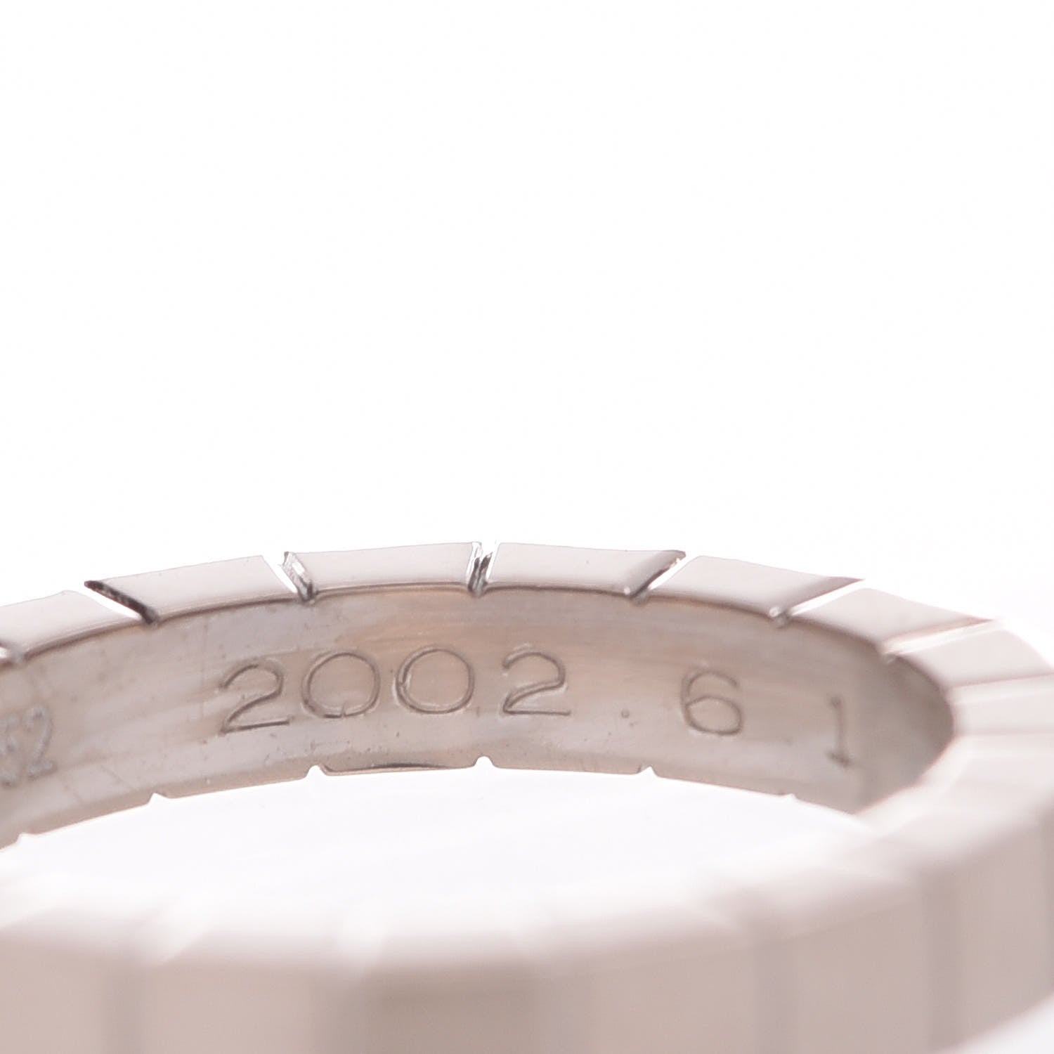 Cartier 18K White Gold Lanieres Ring 49 4.75 5 of 5