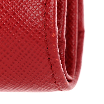 Prada Saffiano Metal Medium Wallet Rosso 8 of 13