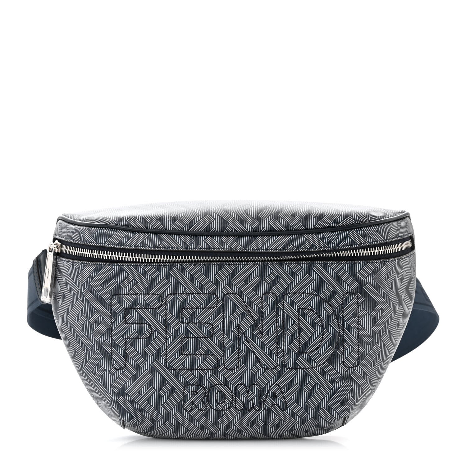 Fendi Calfskin Shadow Striped FF Logo Belt Bag Multicolor 1 of 10