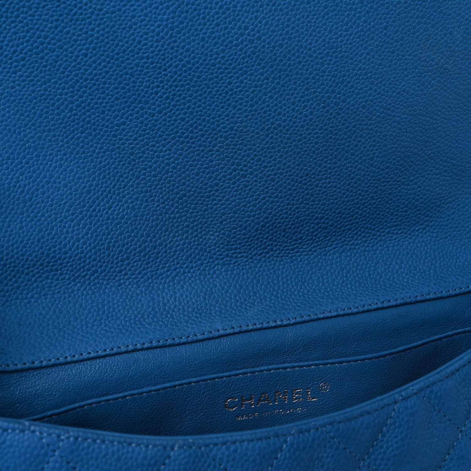 Chanel Iridescent Caviar Quilted Clutch With Chain Flap Blue 11 of 19
