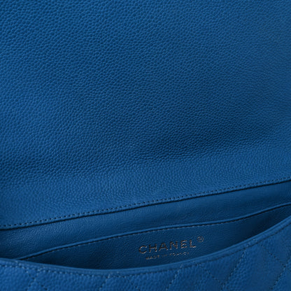 Chanel Iridescent Caviar Quilted Clutch With Chain Flap Blue 11 of 19