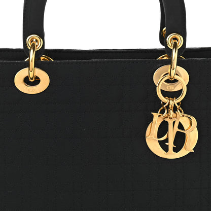 Christian Dior Nylon Cannage Large Lady Dior Black 7 of 9