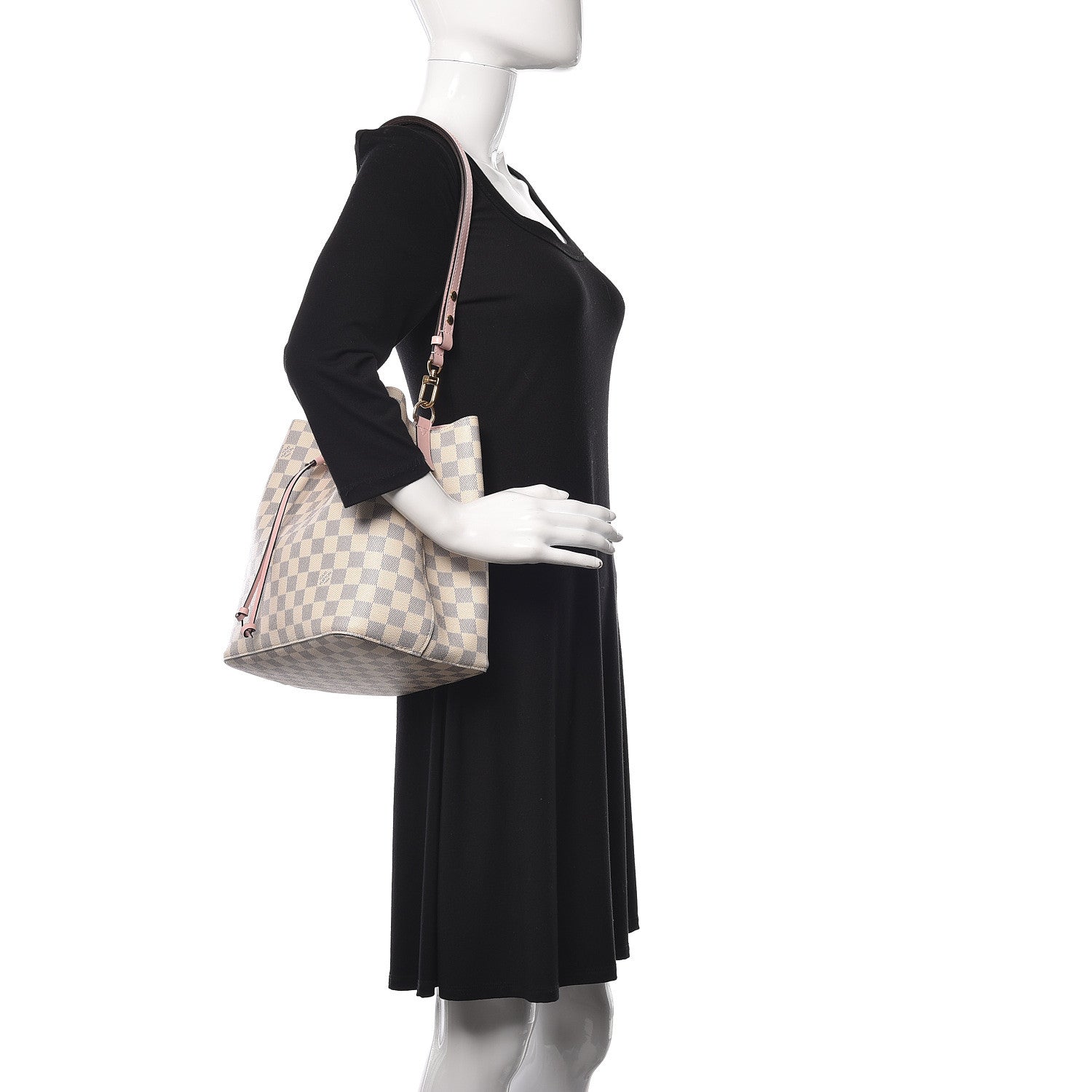 Louis Vuitton Damier Azur Neonoe MM Eau De Rose 2 of 10