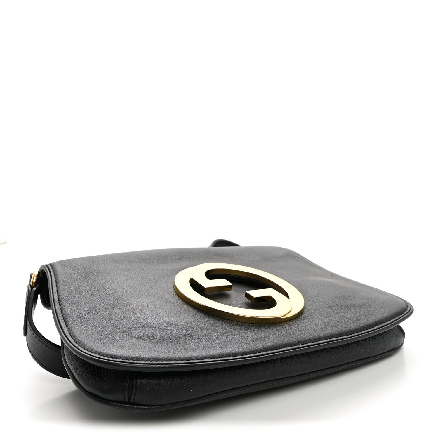 Gucci Roxy Calfskin Blondie Chain Shoulder Flap Bag Black 4 of 9