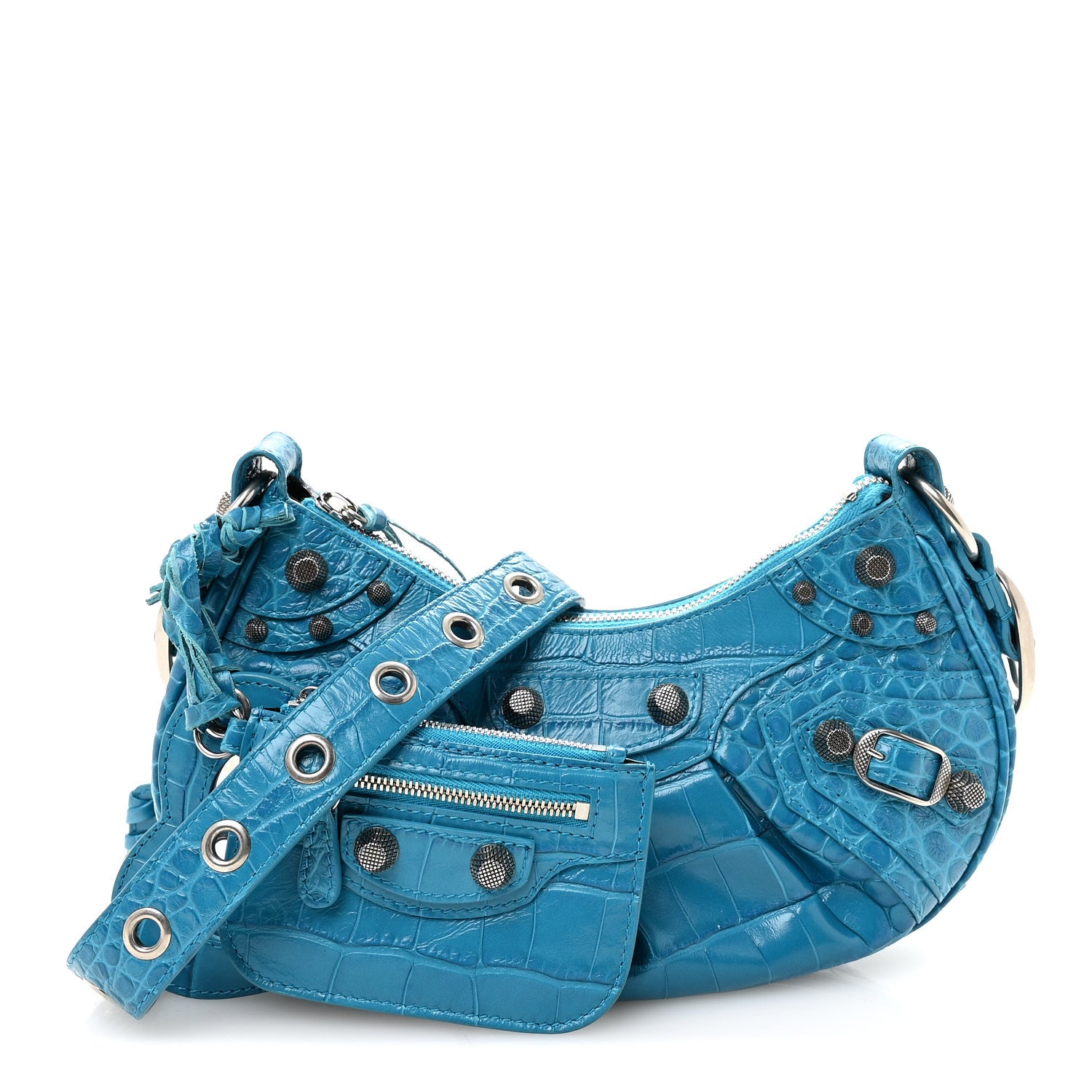 Balenciaga Agneau Arena Le Cagole Shoulder Bag XS Turquoise 1 of 10