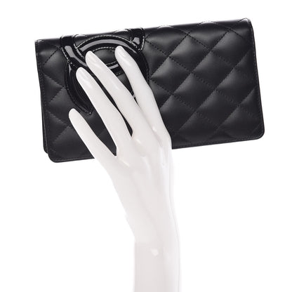 Chanel Calfskin Quilted Cambon Yen Wallet Black 2 of 9