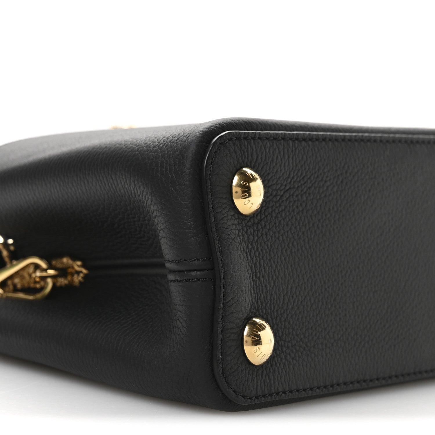 Louis Vuitton Taurillon LV Crush Capucines East West MM Black 8 of 10