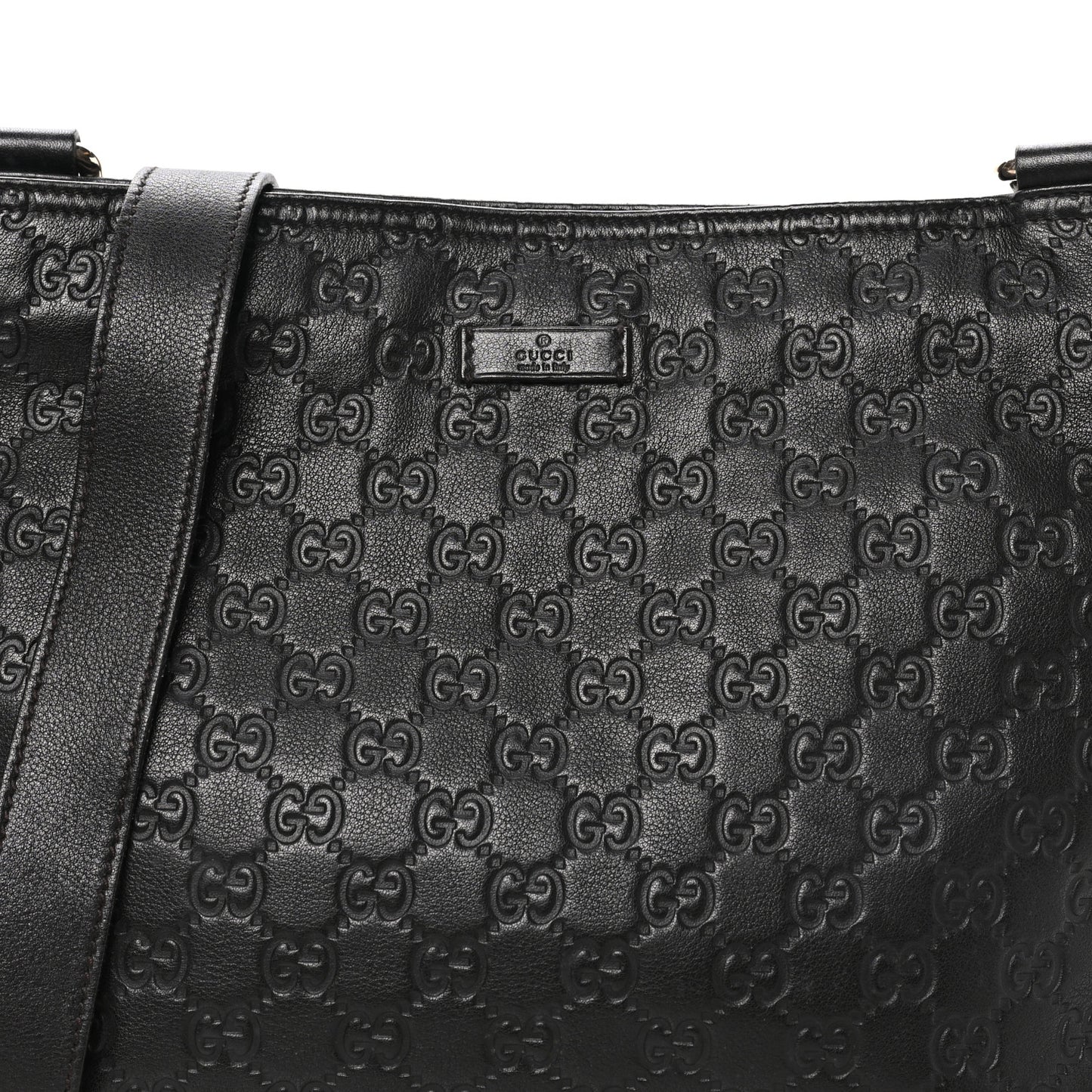 Guccissima Medium Flat Messenger Bag Black