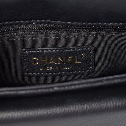 Chanel Grained Calfskin Quilted Messenger Flap Black 8 of 9