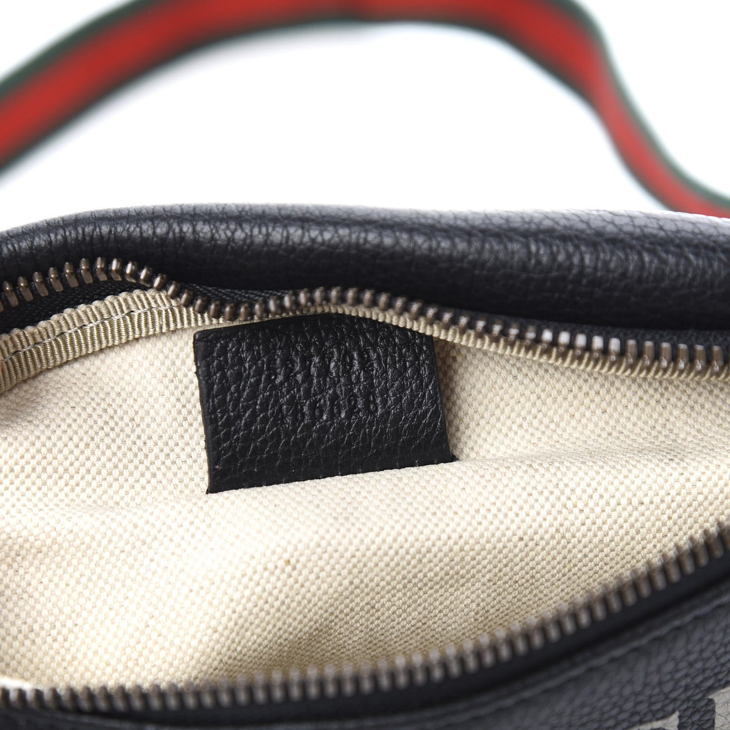 Grained Calfskin Small Logo Belt Bag Black