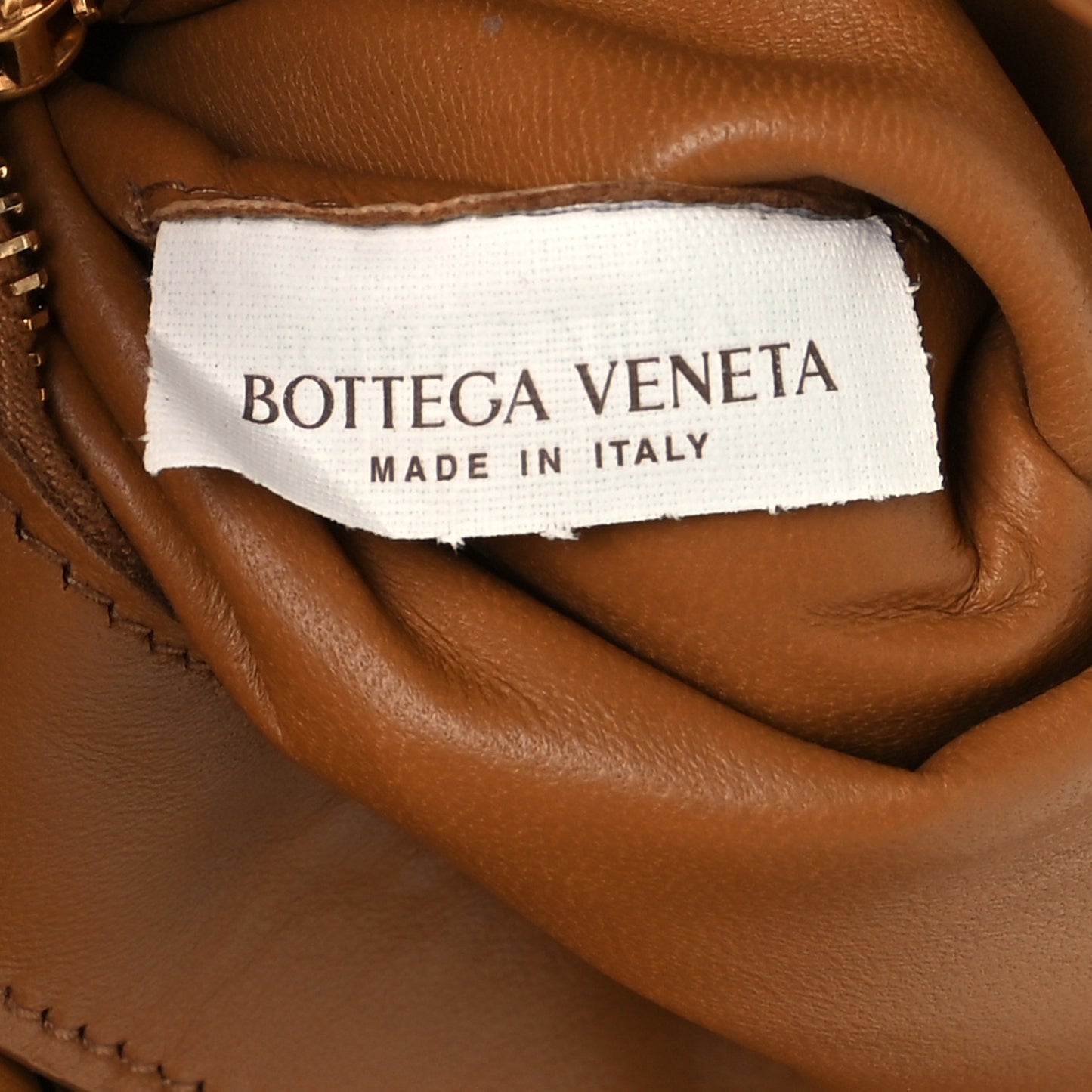 Nappa Maxi Intreccio Padded Cassette Crossbody Bag Caramel
