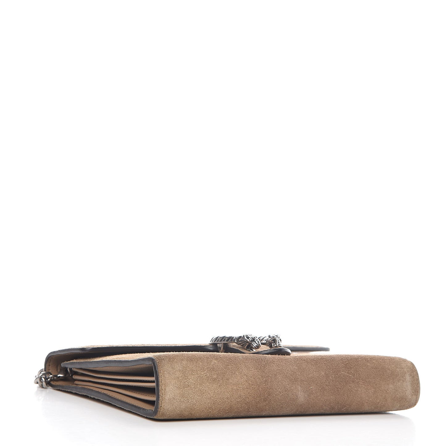 Suede Mini Dionysus Chain Wallet Beige