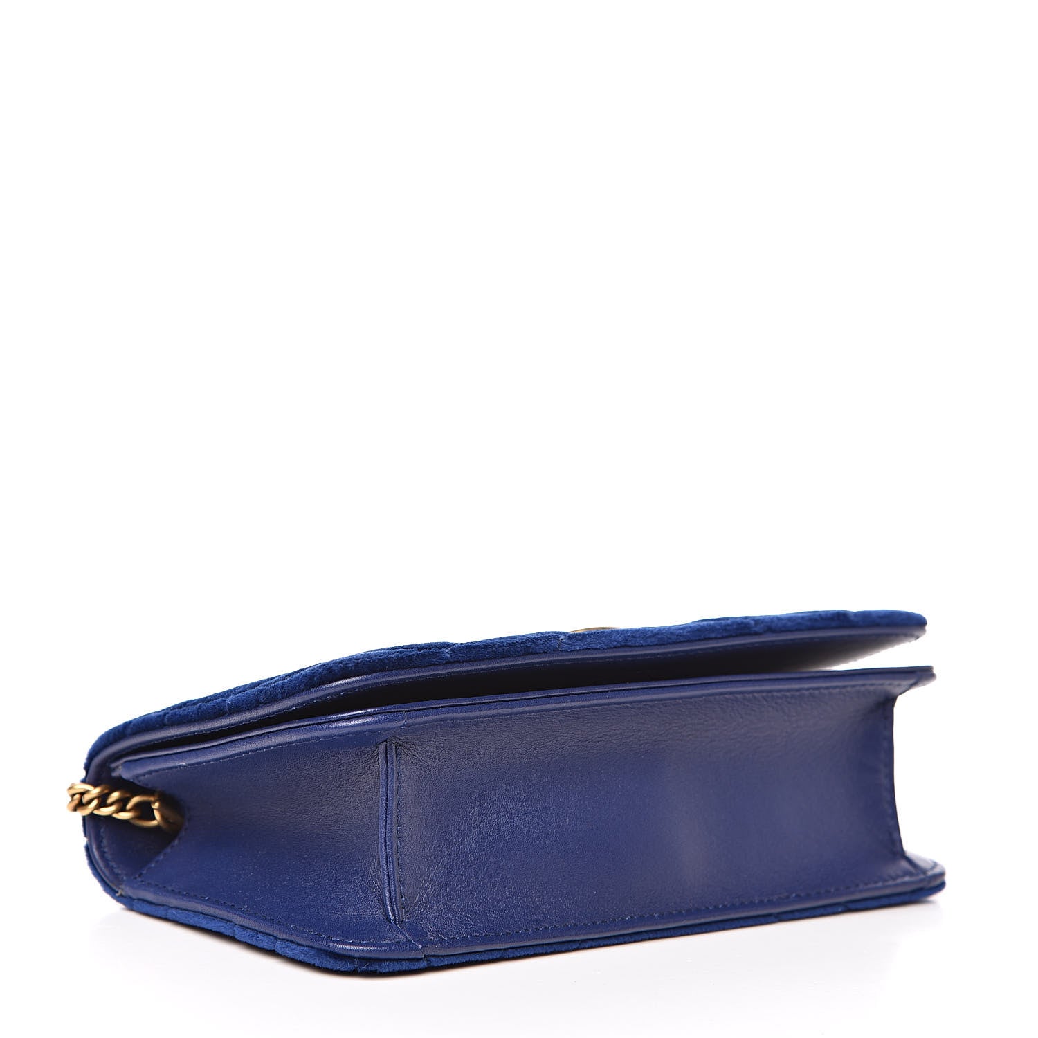 Gucci Velvet Matelasse GG Marmont Mini Bag Cobalt Blue 4 of 11