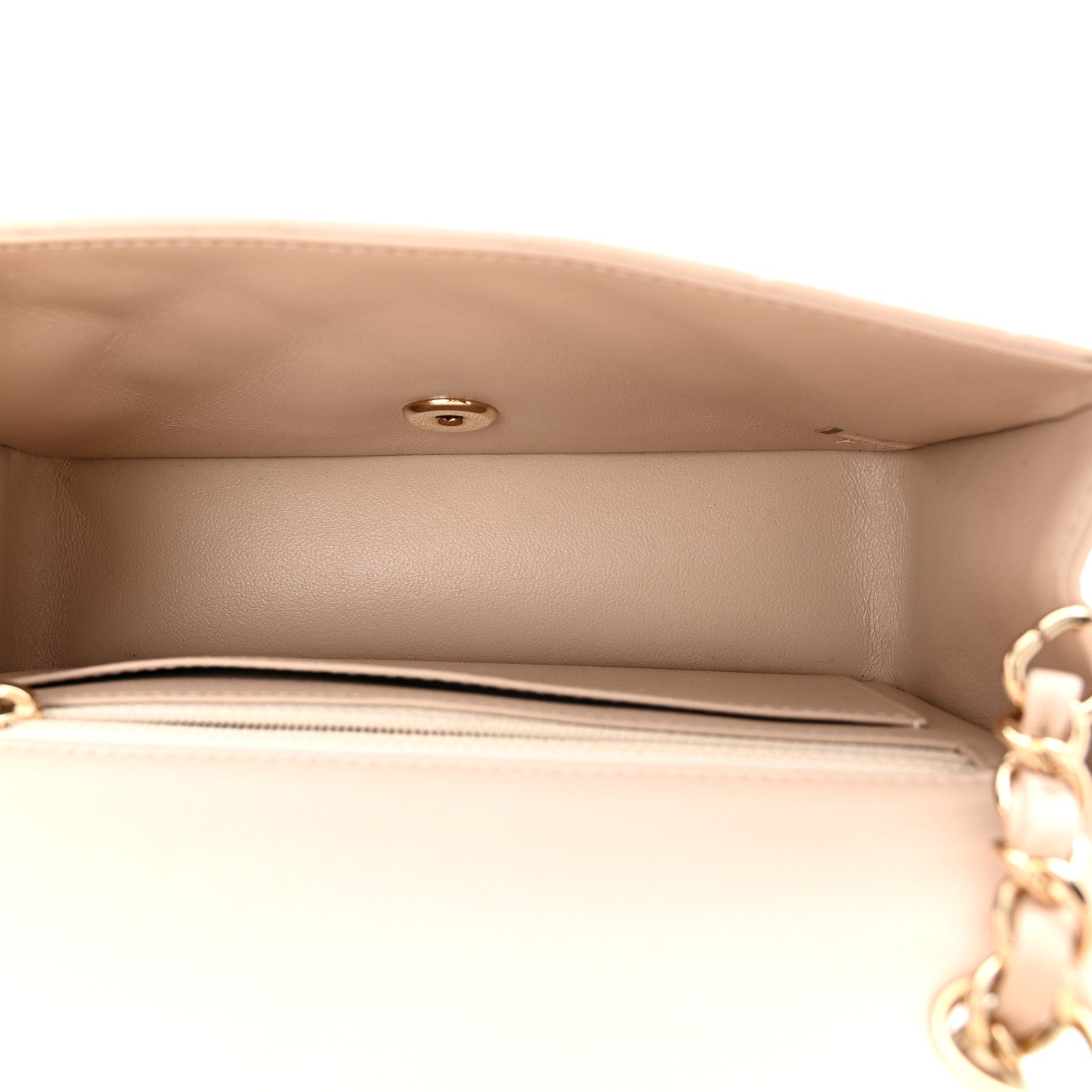 Chanel Lambskin Quilted Mini Rectangular Flap Light Beige 5 of 11