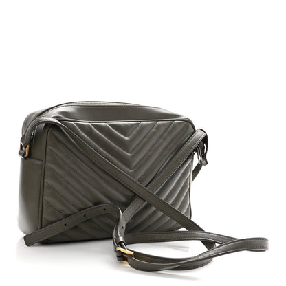Saint Laurent Calfskin Matelasse Monogram Lou Camera Bag Military Olive 2 of 9