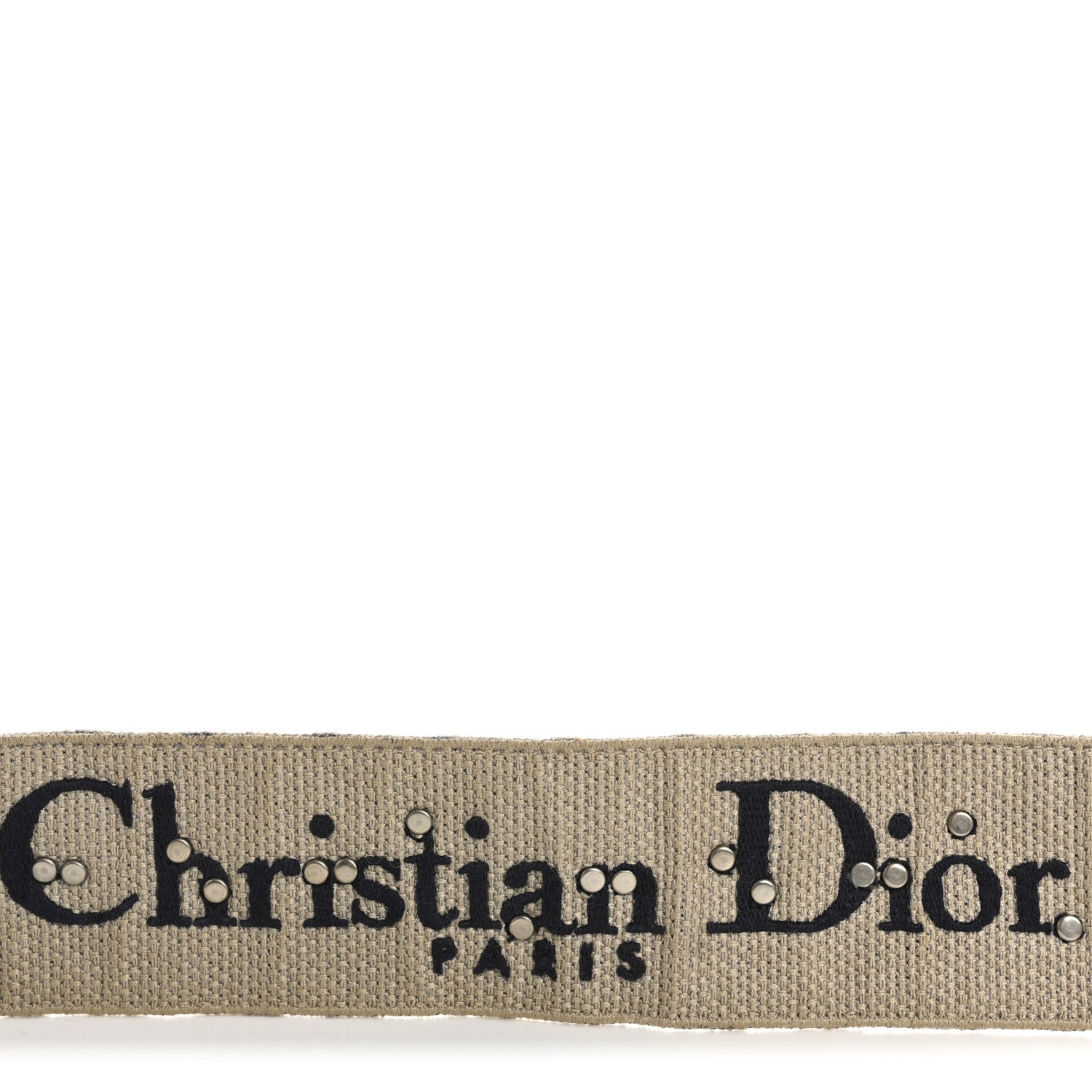 Christian Dior Oblique Studded Shoulder Strap Blue 4 of 7