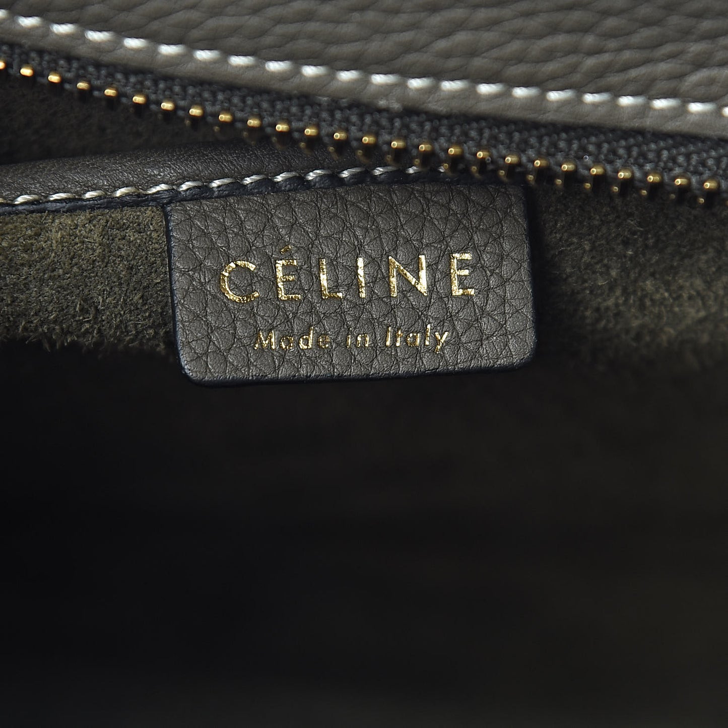 Drummed Calfskin Nano Luggage Stone