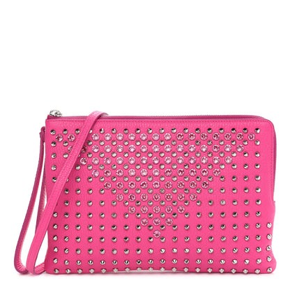 MCM Crystal Studded Crossbody Pink 1 of 11