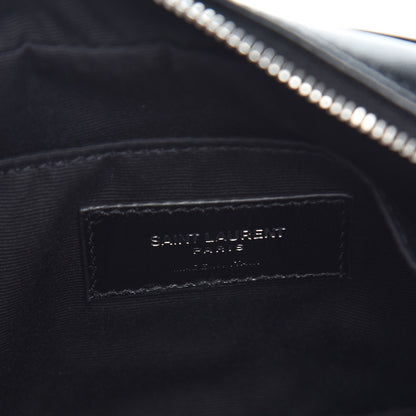 Saint Laurent Calfskin Matelasse Studded Monogram Lou Belt Bag Black 6 of 7