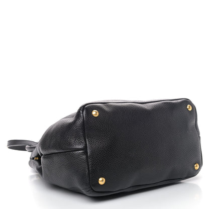 Prada Vitello Daino Tote Black 3 of 4