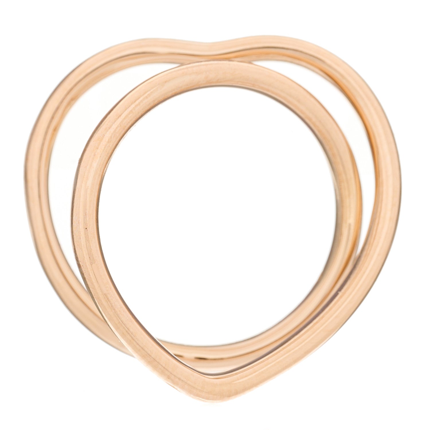 Hermes 18K Rose Gold MM Vertige Coeur Ring 51 5.75 1 of 5