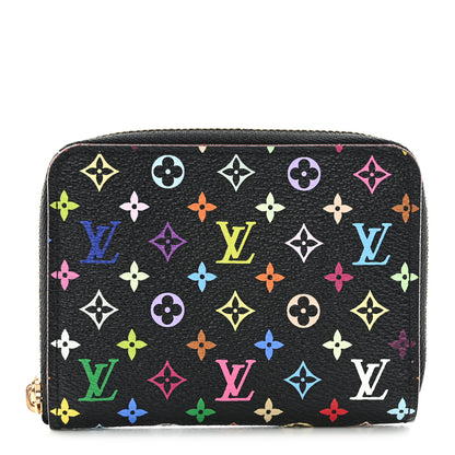 Louis Vuitton Monogram Multicolor Zippy Coin Purse Black Grenade 1 of 7