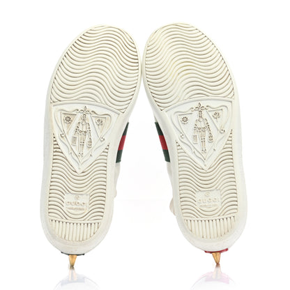 Gucci Calfskin Web Pearl Studded Womens Ace Sneakers 35 White 5 of 13