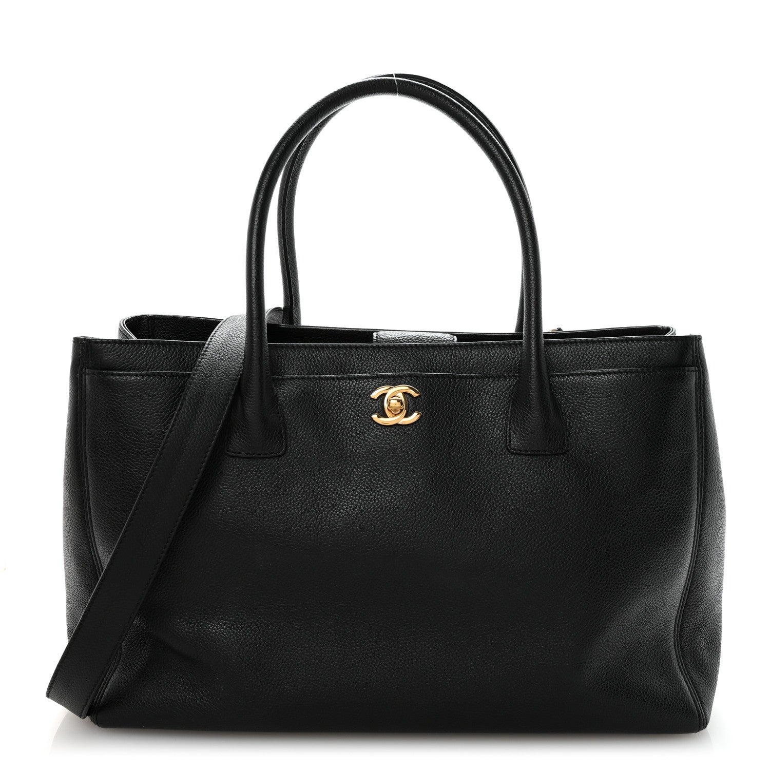 Chanel Calfskin Cerf Executive Shopper Tote Black 1 of 11