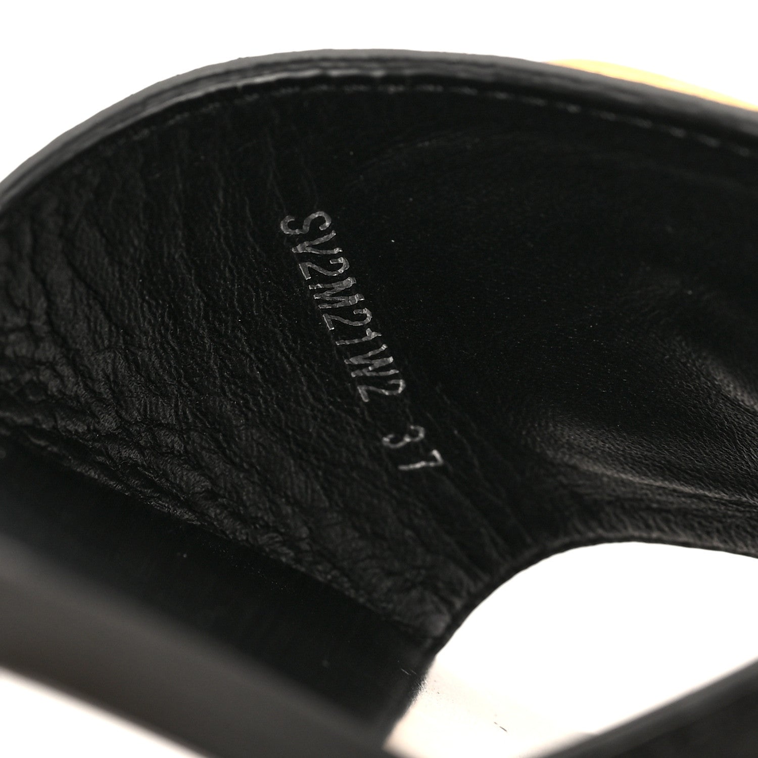 Valentino Garavani Grainy Cowhide Vlogo Flat Slide Sandals 37 Black 7 of 9