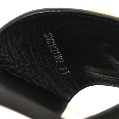 Valentino Garavani Grainy Cowhide Vlogo Flat Slide Sandals 37 Black 7 of 9