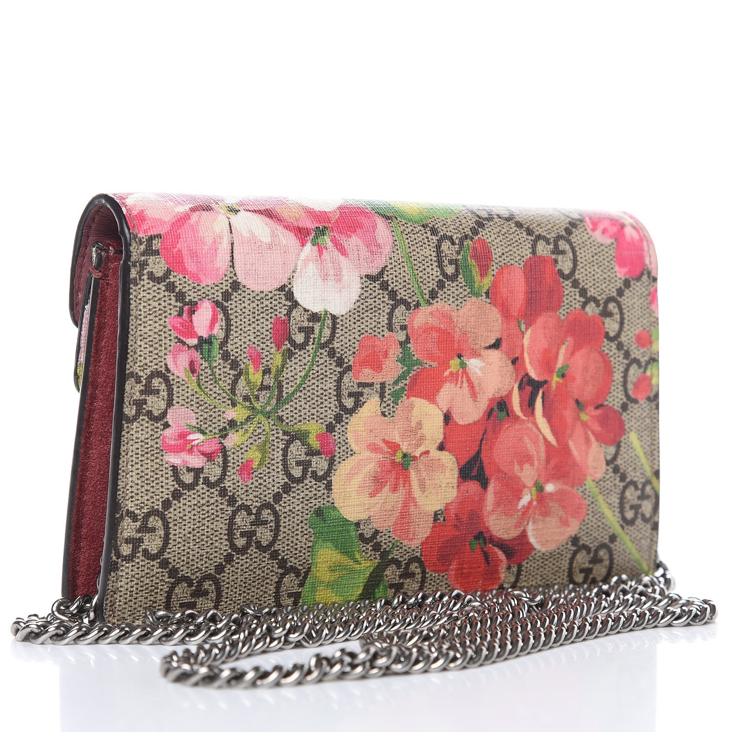 Gucci GG Supreme Monogram Blooms Super Mini Dionysus Shoulder Bag Beige Multicolor Dry Rose 3 of 13