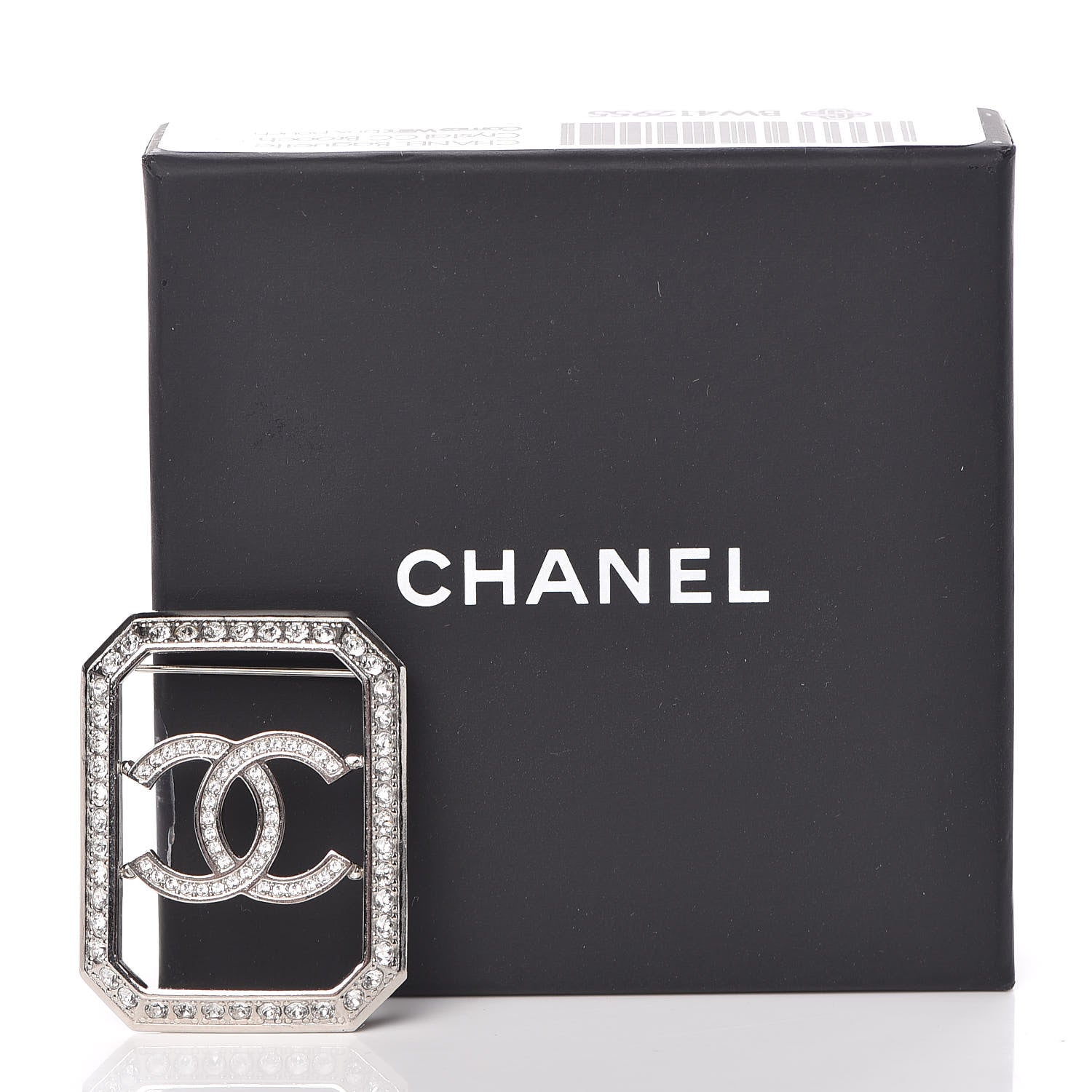 Chanel Crystal CC Brooch Silver 5 of 5