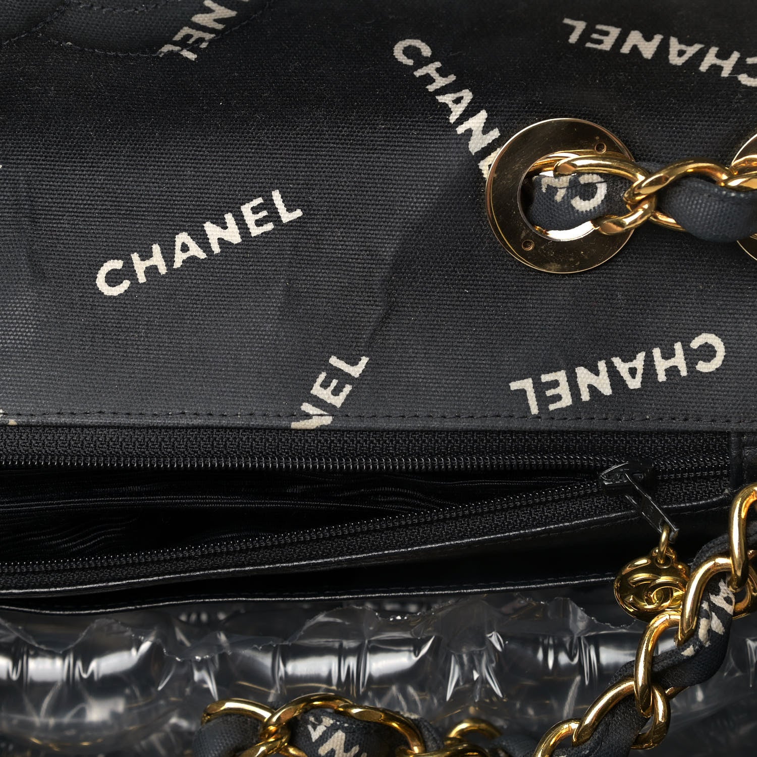 Chanel Canvas Quilted XL Jumbo Single Flap Black 11 of 11