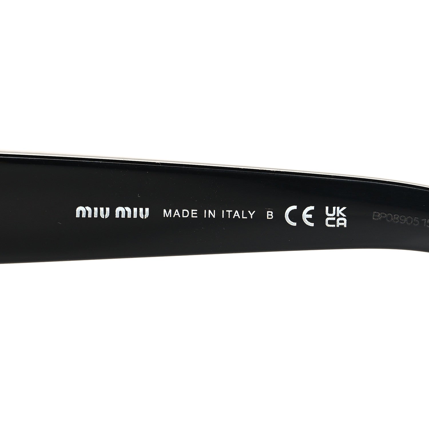 Miu Miu Acetate Oval Sunglasses SMU14Z Black 5 of 7