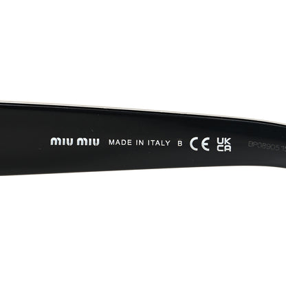 Miu Miu Acetate Oval Sunglasses SMU14Z Black 5 of 7
