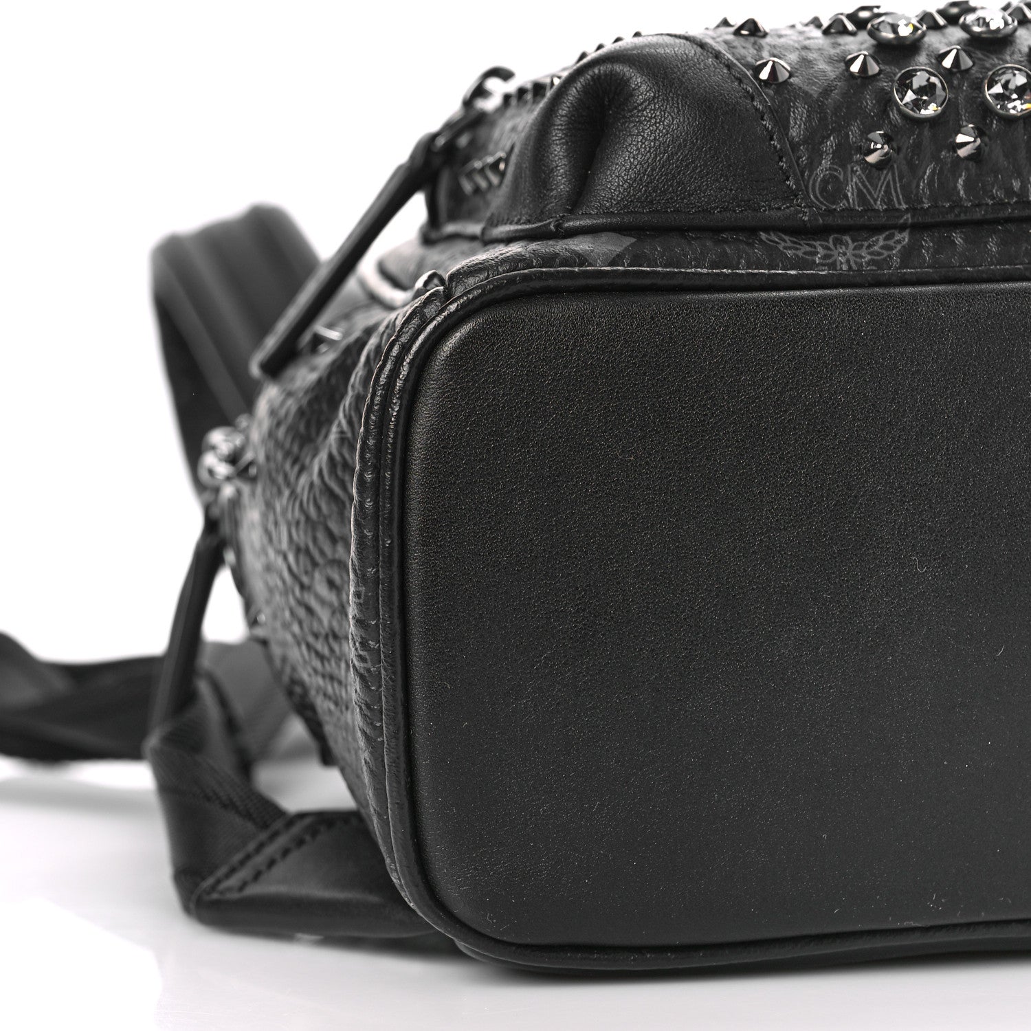 MCM Visetos Swarovski Mini Stark Diamond Backpack Black 7 of 8