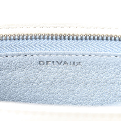 Delvaux Goatskin Triple Wristlet Pouch White Light Blue 6 of 6