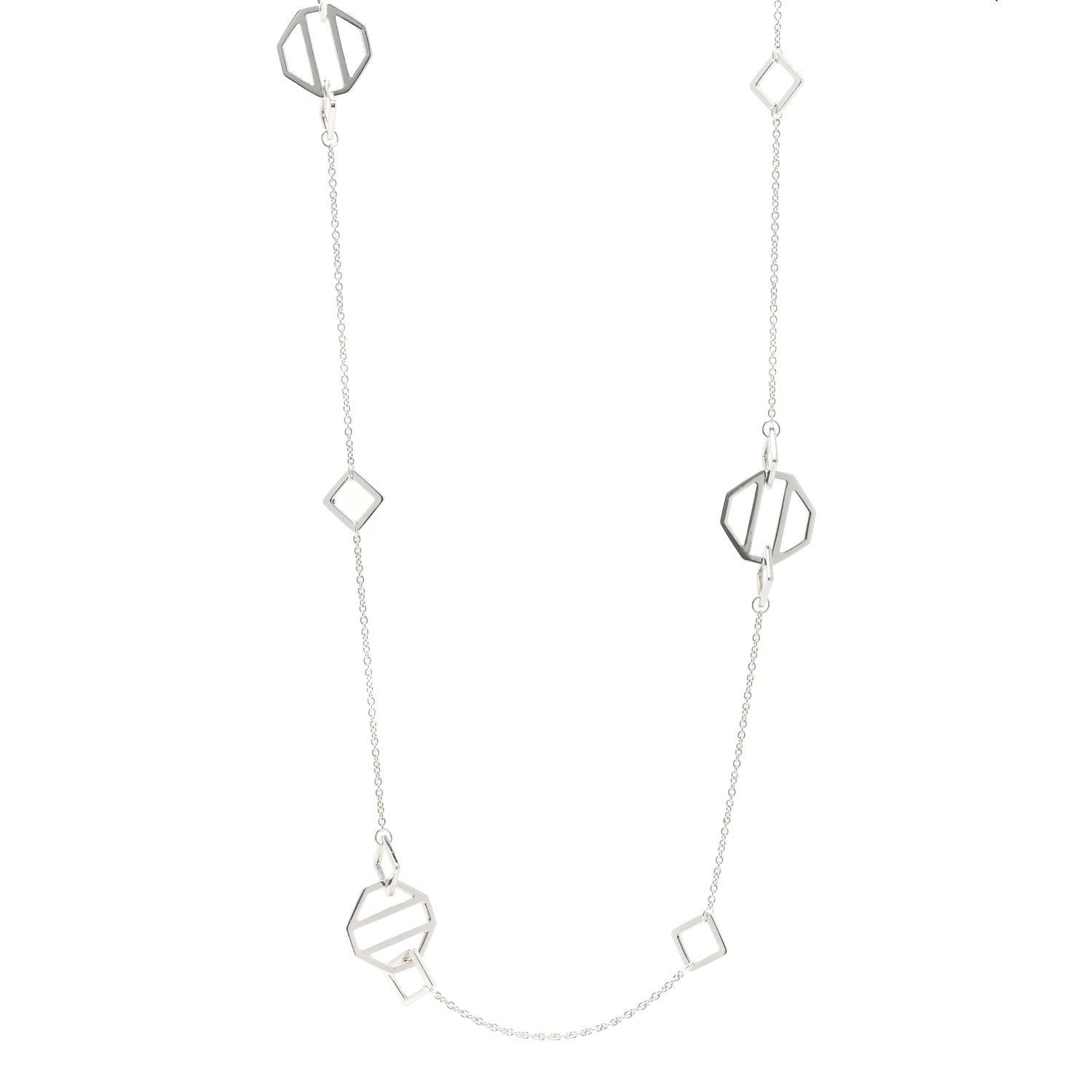 Tiffany Sterling Silver Paloma Picasso Zellige Station Necklace 1 of 4