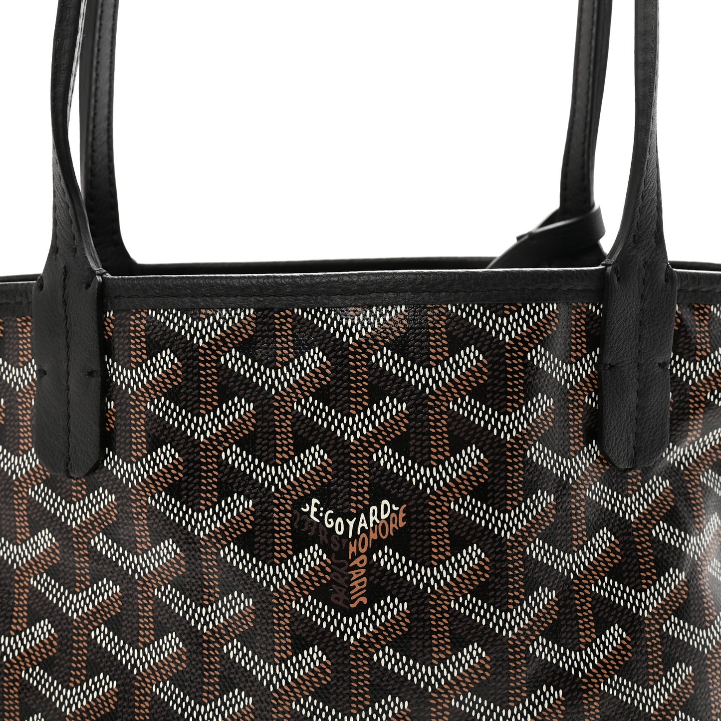 Goyardine Reversible Mini Anjou Black