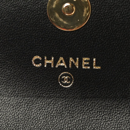 Chanel Lambskin Quilted CC Hook Card Holder Black 7 of 14