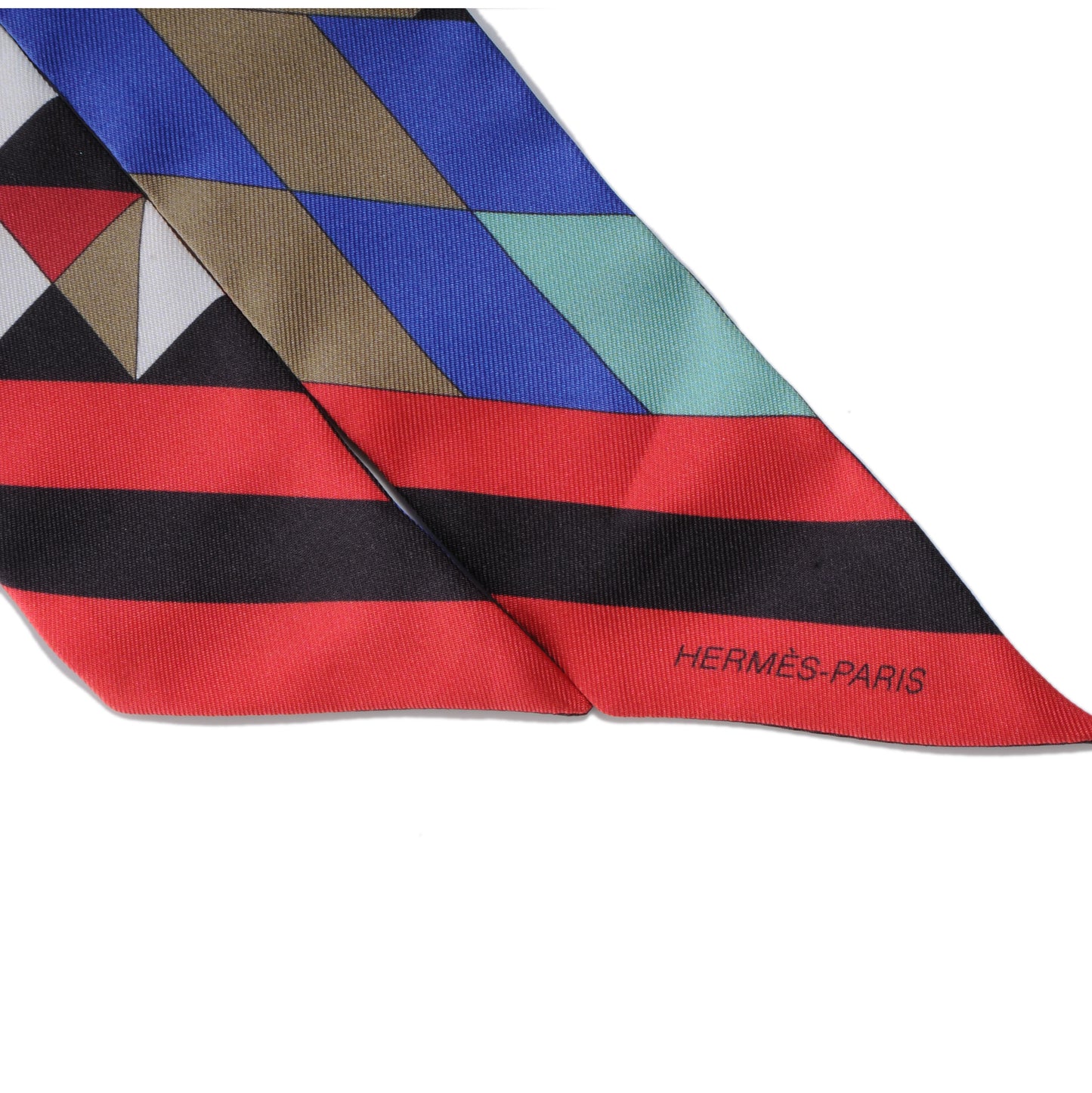 Silk Psyche Twilly Noir Rouge Anis