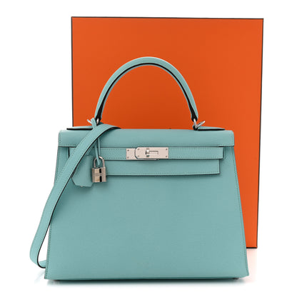 Hermes Epsom Kelly Sellier 28 Bleu Atoll 11 of 11